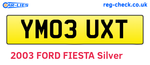 YM03UXT are the vehicle registration plates.