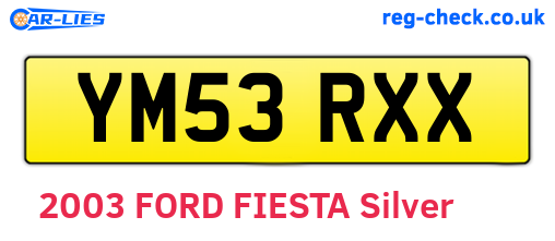 YM53RXX are the vehicle registration plates.