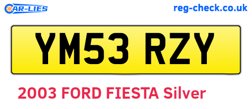 YM53RZY are the vehicle registration plates.