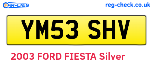 YM53SHV are the vehicle registration plates.