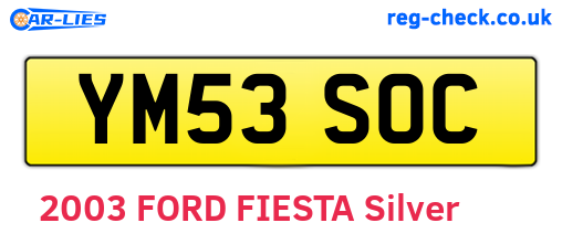 YM53SOC are the vehicle registration plates.