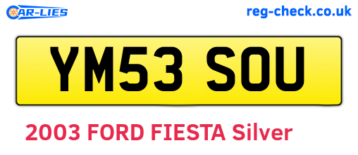 YM53SOU are the vehicle registration plates.