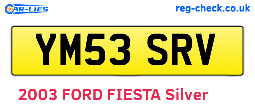 YM53SRV are the vehicle registration plates.