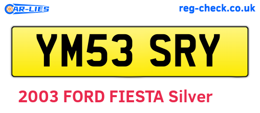 YM53SRY are the vehicle registration plates.