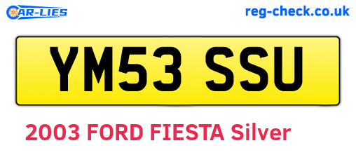 YM53SSU are the vehicle registration plates.