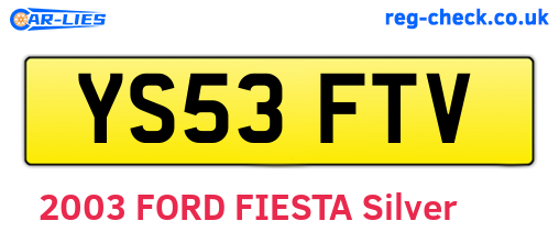 YS53FTV are the vehicle registration plates.