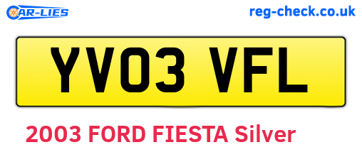 YV03VFL are the vehicle registration plates.