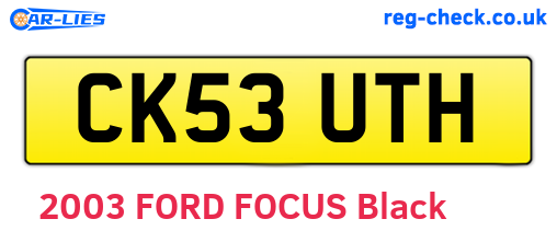CK53UTH are the vehicle registration plates.