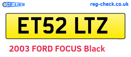 ET52LTZ are the vehicle registration plates.