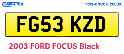 FG53KZD are the vehicle registration plates.