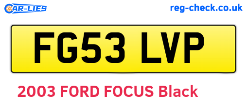 FG53LVP are the vehicle registration plates.