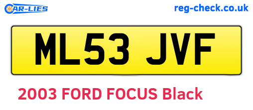 ML53JVF are the vehicle registration plates.