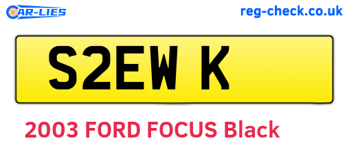 S2EWK are the vehicle registration plates.