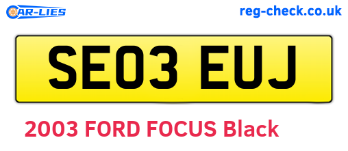 SE03EUJ are the vehicle registration plates.