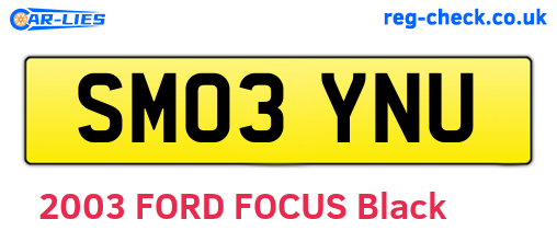 SM03YNU are the vehicle registration plates.