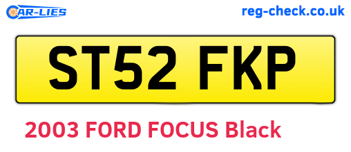 ST52FKP are the vehicle registration plates.
