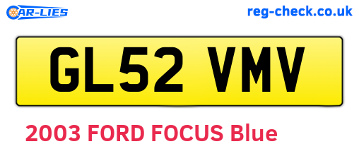 GL52VMV are the vehicle registration plates.