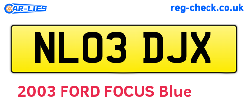 NL03DJX are the vehicle registration plates.