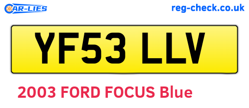 YF53LLV are the vehicle registration plates.