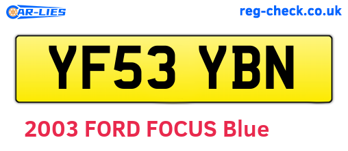 YF53YBN are the vehicle registration plates.