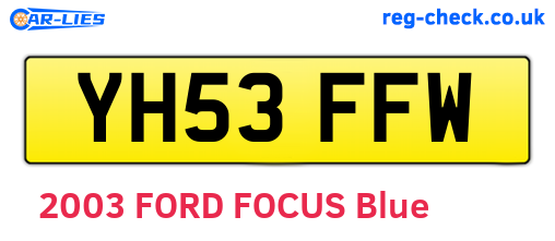 YH53FFW are the vehicle registration plates.