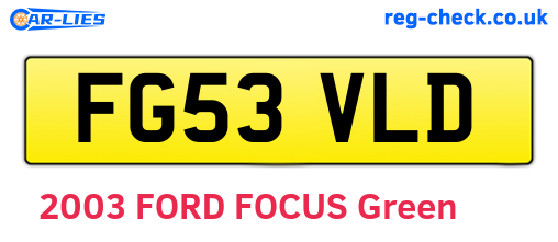 FG53VLD are the vehicle registration plates.