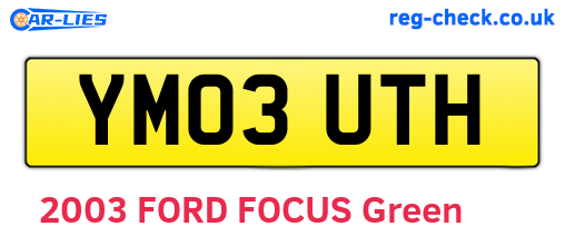 YM03UTH are the vehicle registration plates.
