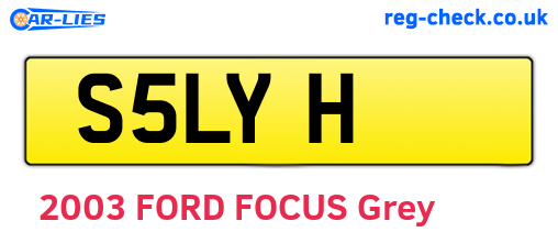 S5LYH are the vehicle registration plates.