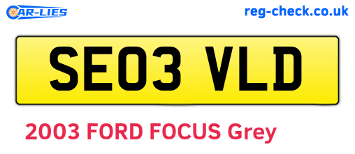 SE03VLD are the vehicle registration plates.