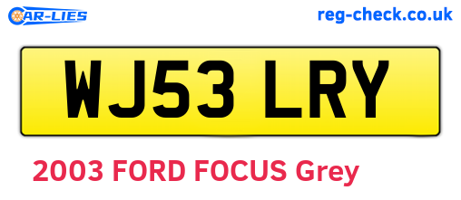 WJ53LRY are the vehicle registration plates.