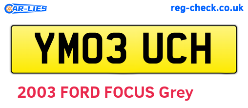 YM03UCH are the vehicle registration plates.