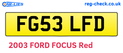 FG53LFD are the vehicle registration plates.