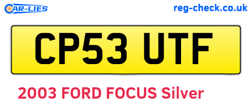 CP53UTF are the vehicle registration plates.