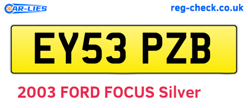 EY53PZB are the vehicle registration plates.