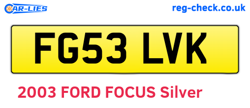FG53LVK are the vehicle registration plates.
