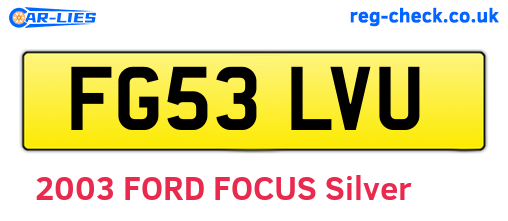 FG53LVU are the vehicle registration plates.