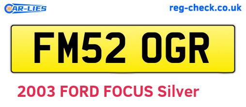 FM52OGR are the vehicle registration plates.