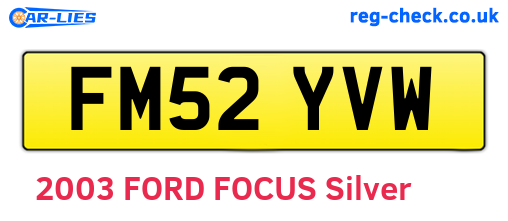FM52YVW are the vehicle registration plates.