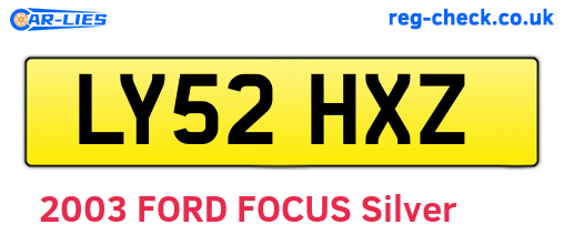 LY52HXZ are the vehicle registration plates.