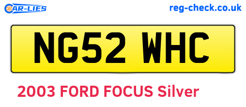 NG52WHC are the vehicle registration plates.