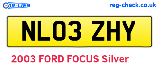 NL03ZHY are the vehicle registration plates.