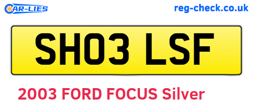 SH03LSF are the vehicle registration plates.