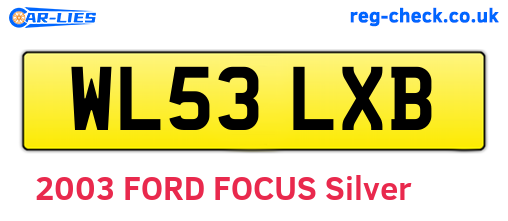 WL53LXB are the vehicle registration plates.