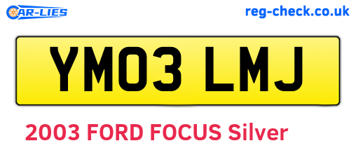 YM03LMJ are the vehicle registration plates.