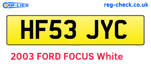 HF53JYC are the vehicle registration plates.