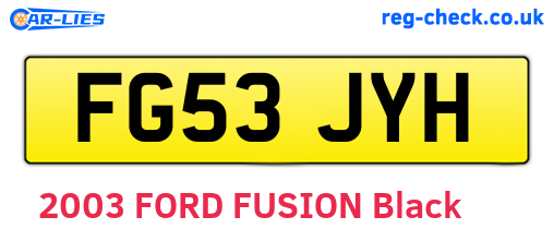 FG53JYH are the vehicle registration plates.