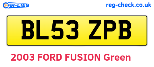 BL53ZPB are the vehicle registration plates.