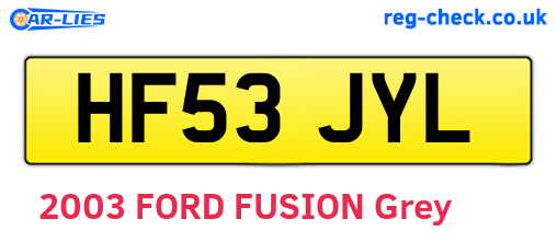 HF53JYL are the vehicle registration plates.