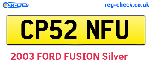 CP52NFU are the vehicle registration plates.