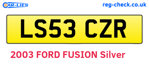 LS53CZR are the vehicle registration plates.